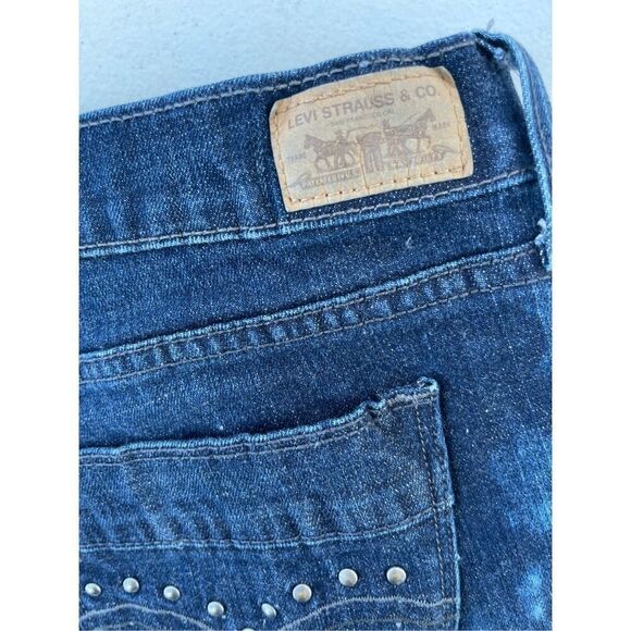 Levi’s Cutoff Stretch Denim Jean Shorts Size 14 / 32 - Picture 3 of 4